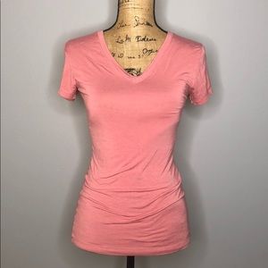 Zenana Outfitters Pink V Neck Womens Size Small